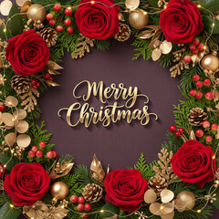 Merry Christmas Holiday Background with Glowing Decorations
