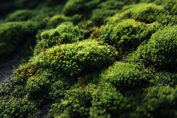 Bright Green Moss Hills &ndash; Macro Landscape Texture in Natural Light