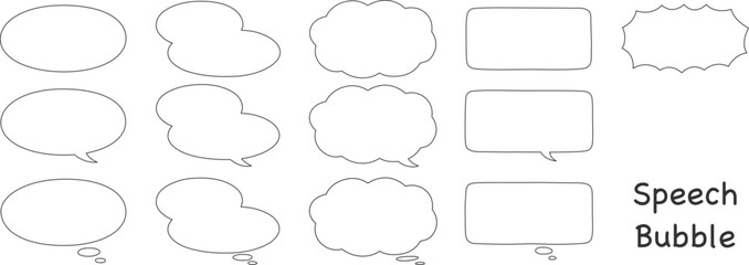 フレーム・吹き出しセット（横長）