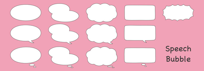 フレーム・吹き出しセット（横長）