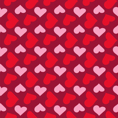 Seamless pattern for Valentine's Day. Heart print for wrapping paper. Vector illustration.