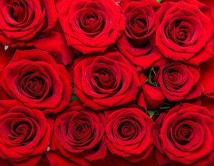 Obraz premium Beautiful red roses symbolize love and romance, making them perfect for Valentine's Day.