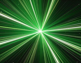Obraz premium Abstract, vibrant green starburst radiating energy, light explosion