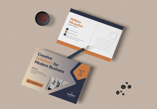 Business Postcard Template Layout