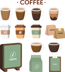 Set-coffee coffee-elements