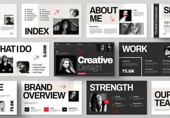 Creative Portfolio Presentation Template Design For Minimal Design