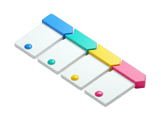 Infographic Process: Connecting Steps in a Business Context