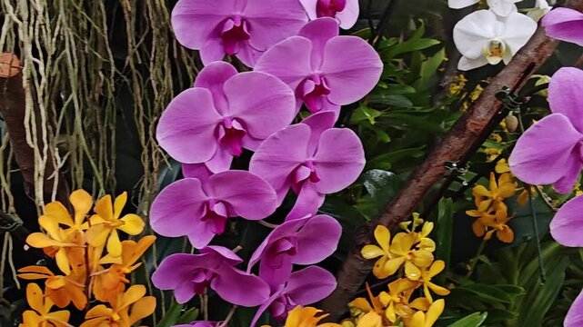 Close-up photographs of the pink butterfly orchid reveal intricate details and vibrant colors, showcasing the natural elegance of this flower.