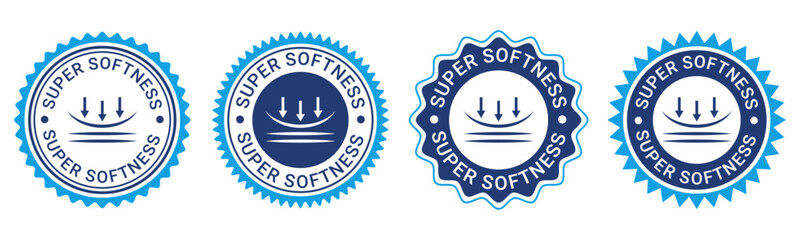 Super Softness Quality Badge Icon Set