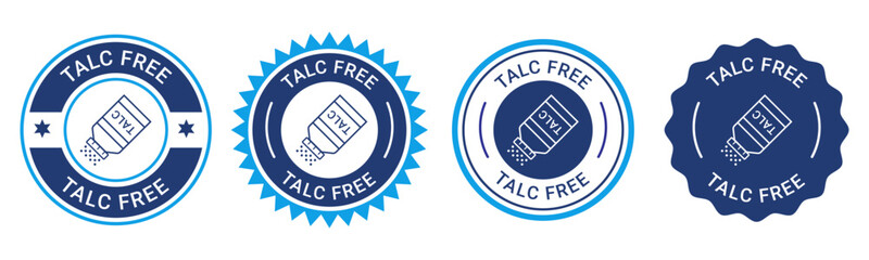 Talc Free Product Label Badge Icons