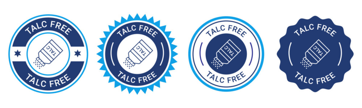Talc Free Product Label Badge Icons