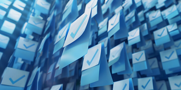 Digital task management checklist data flow abstract background
