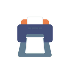Clean flat printer icon showing document printing, copying, and scanning. Ideal for office work, paperwork, business tasks, digital workflow, technology projects, apps, and website designs.