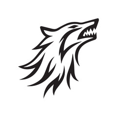 Abstract Elegant Wolf Symbol Crafted For Premium Brand Identity