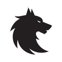 Tribal Wolf Symbol Created With Bold Symmetrical Pattern Style