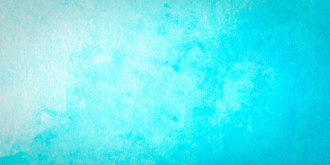 Bright turquoise and aqua blue watercolor abstract background with soft gradient and fresh texture
