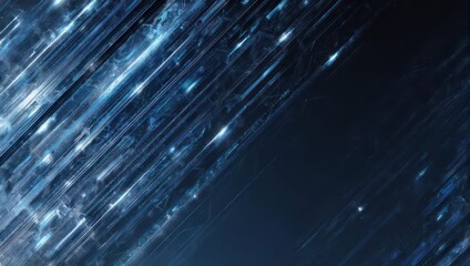 Abstract digital design with diagonal lines and glowing particles