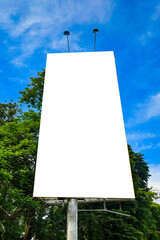 Blank Canvas Mockup White Billboard Portrait