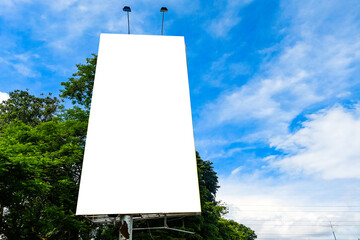 Blank Canvas Mockup White Billboard Portrait