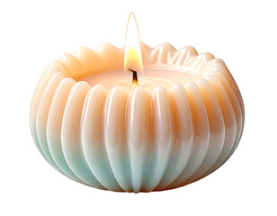 Pastel Seashell Shaped Candle with Soft Glow