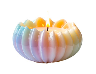 Pastel Seashell Shaped Candle with Gentle Light