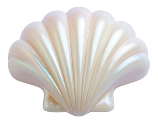 Smooth Curved Shell Soap on White Background