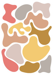 Abstract shape contemporary modern art design element illustration for background