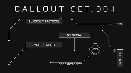 Callout Hud Asset Showing Futuristic Lower Third For News