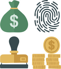 Golden 3D money bag icon with dollar symbol representing financial success, investment, and wealth concept