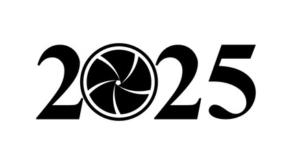 2025 camera lens style icon, modern photography optics design, digital focus and aperture concept, futuristic camera eye symbol, creative technology and media illustration vector
