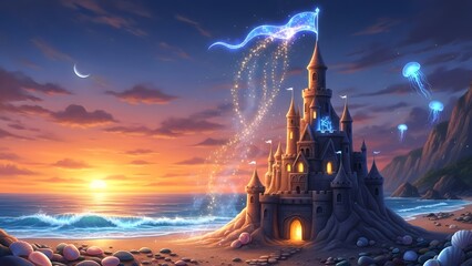 winter landscape with snow