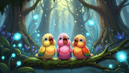 colorful parrot in the forest