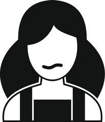 Portrait of a sad farmer woman wearing bib overalls, expressing depression