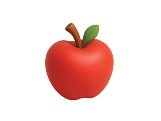 Apple fruits icon 3d illustration