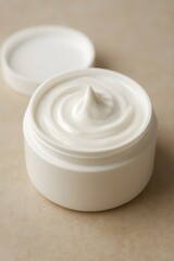 cosmetic cream on white background