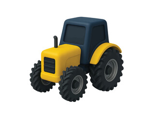 Farming truck icon illustration 3d
