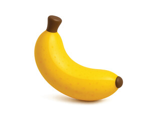 Banana icon illustration 3d render