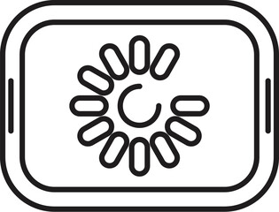 Rotating loading symbol displayed on a mobile phone screen, indicating ongoing operation or data processing