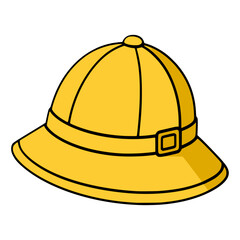 Japanese elementary school hat kid education flat color vector illustration template design