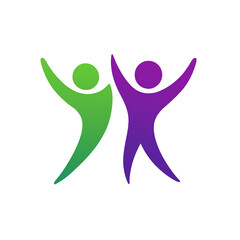 Obraz premium A logo for a community organization called people .Adoption Logo community logo template vector icon