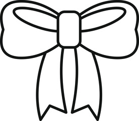 Ribbon bow outline showing a simple decoration for gifts or celebrations