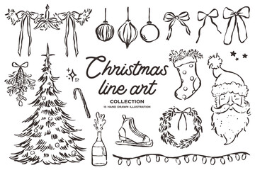 Christmas Line Art Collection Hand draw