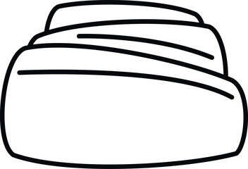 Turban featuring traditional headwrap style as an outline icon