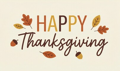 autumn Happy thanksgiving illustration design. AI 