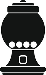 Gumball machine silhouette symbolizing candy, treats, and retro entertainment