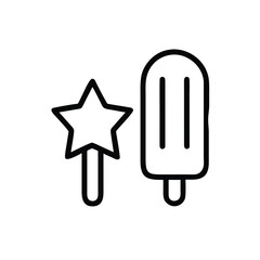 Frozen Treats Star and Popsicle Outline