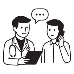 Remote Dermatology Doctor Patient Skin Check Silhouette