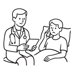 Telehealth Home Visit Doctor Patient Silhouette