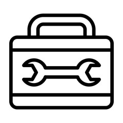 Instrument Repair Kit Vector Line Icon Design