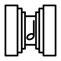 Streaming Playlist Vector Line Icon Design